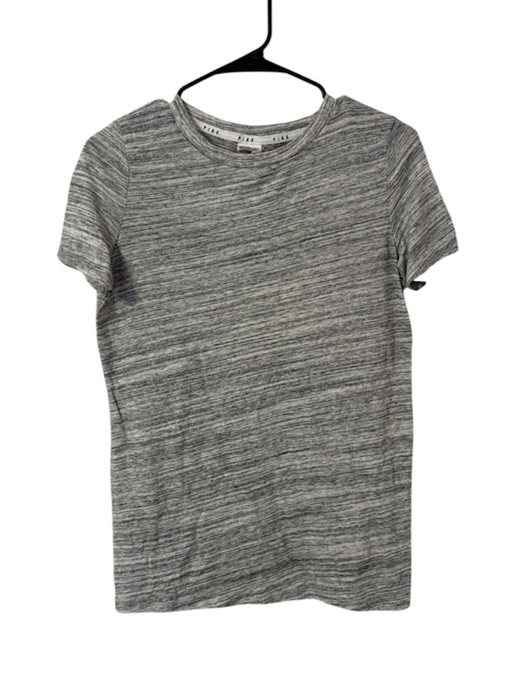 PINK Gray Logo Tee